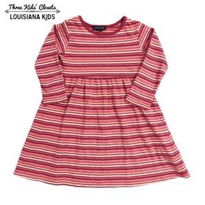 Lands End Sz 4 Pink Striped Dress